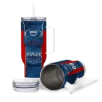 custom florida atlantic owls hexagon armor blue curved tumbler best selling.webp