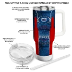 custom florida atlantic owls hexagon armor blue curved tumbler best selling.webp