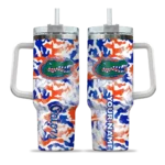 custom florida gators camo mashup blue white curved tumbler best selling.webp