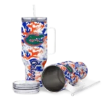 custom florida gators camo mashup blue white curved tumbler best selling.webp