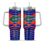 custom florida gators chevron layers blue curved tumbler best selling.webp