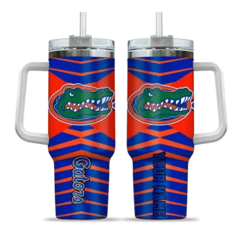 custom florida gators chevron layers blue curved tumbler best selling.webp
