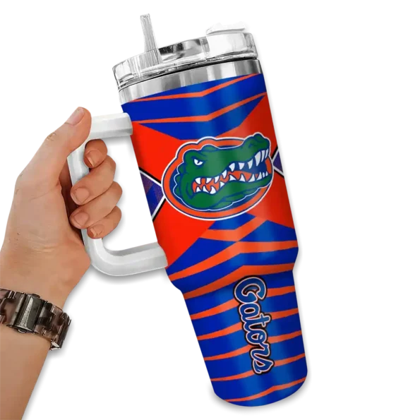custom florida gators chevron layers blue curved tumbler fashion forward.webp
