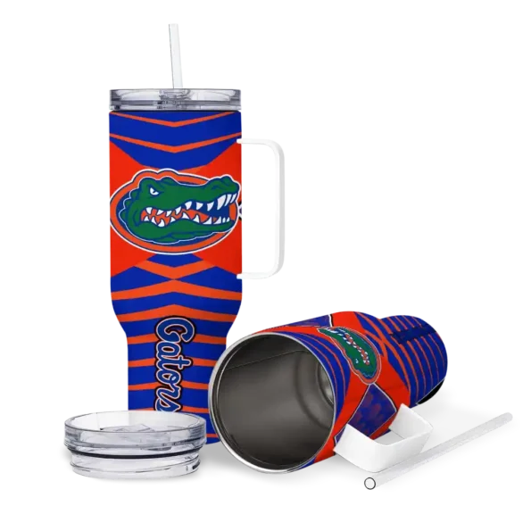 custom florida gators chevron layers blue curved tumbler high quality.webp