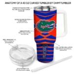 custom florida gators chevron layers blue curved tumbler best selling.webp