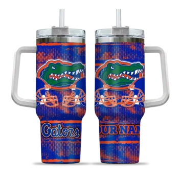 custom florida gators honey streaks blue curved tumbler best selling.webp