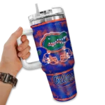 custom florida gators honey streaks blue curved tumbler best selling.webp