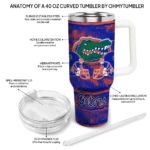 custom florida gators honey streaks blue curved tumbler best selling.webp