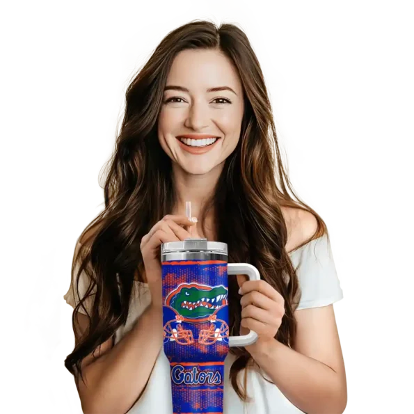 custom florida gators honey streaks blue curved tumbler premium grade.webp