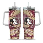 custom florida state seminoles abstract paths garnet curved tumbler best selling.webp