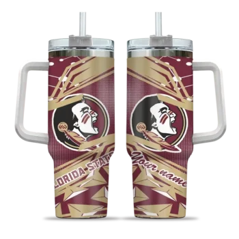 custom florida state seminoles abstract paths garnet curved tumbler best selling.webp