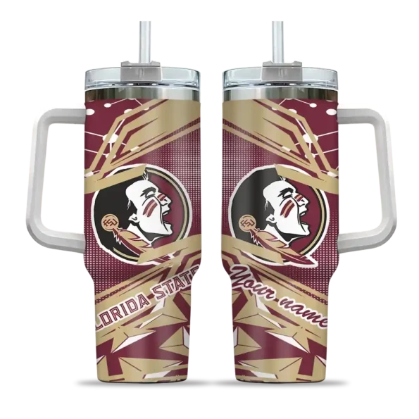 custom florida state seminoles abstract paths garnet curved tumbler best selling.webp