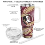 custom florida state seminoles abstract paths garnet curved tumbler best selling.webp