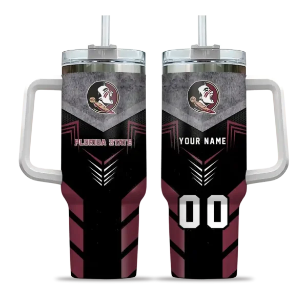 custom florida state seminoles arrow armor garnet black curved tumbler best selling.webp