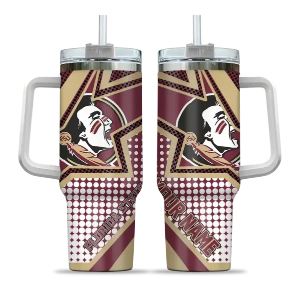 custom florida state seminoles arrow burst garnet curved tumbler best selling.webp