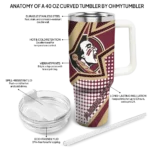 custom florida state seminoles arrow burst garnet curved tumbler best selling.webp