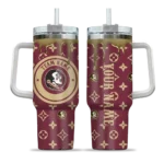 custom florida state seminoles bullseye drips garnet curved tumbler best selling.webp