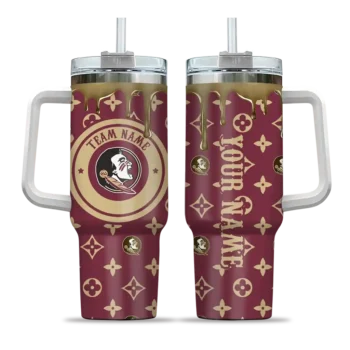 custom florida state seminoles bullseye drips garnet curved tumbler best selling.webp