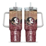 custom florida state seminoles chevron stripe garnet curved tumbler best selling.webp