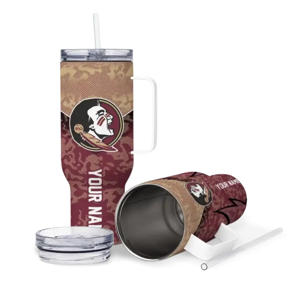 custom florida state seminoles chevron stripe garnet curved tumbler high quality.webp