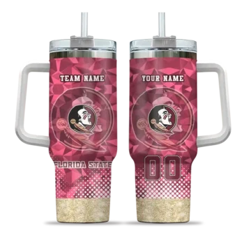 custom florida state seminoles geometric prism garnet curved tumbler best selling.webp