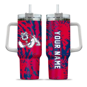 custom fresno state bulldogs burst swirl red curved tumbler best selling.webp