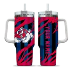 custom fresno state bulldogs claw cut red black curved tumbler best selling.webp