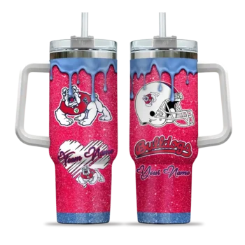 custom fresno state bulldogs heart helmet motif red curved tumbler best selling.webp