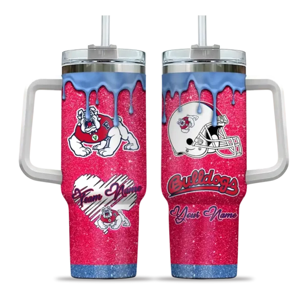 custom fresno state bulldogs heart helmet motif red curved tumbler best selling.webp