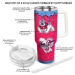 custom fresno state bulldogs heart helmet motif red curved tumbler best selling.webp