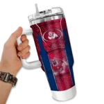 custom fresno state bulldogs hexagon armor red curved tumbler best selling.webp