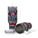 custom fresno state bulldogs superman shield red gray curved tumbler best selling.webp