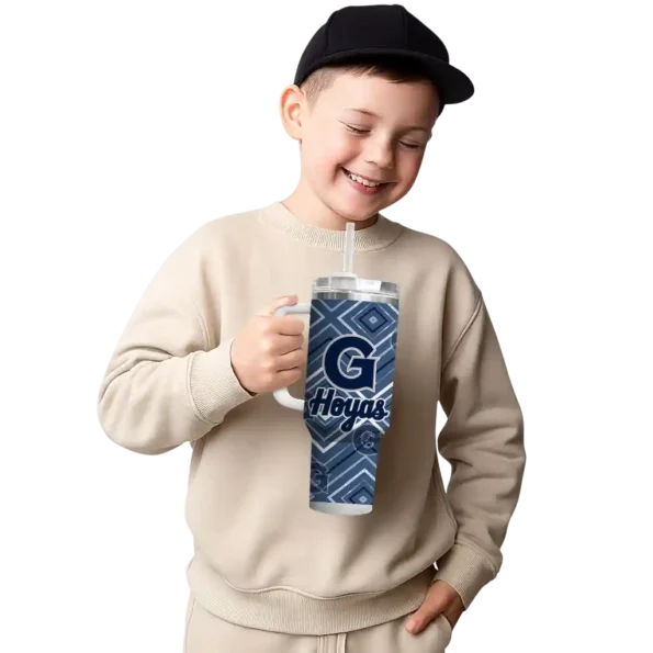 custom georgetown hoyas bold diamonds blue curved tumbler latest model.webp