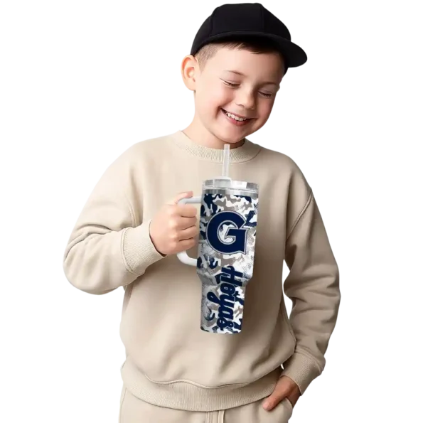 custom georgetown hoyas camo mashup blue white curved tumbler latest model.webp