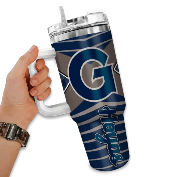custom georgetown hoyas chevron layers blue curved tumbler fashion forward.webp