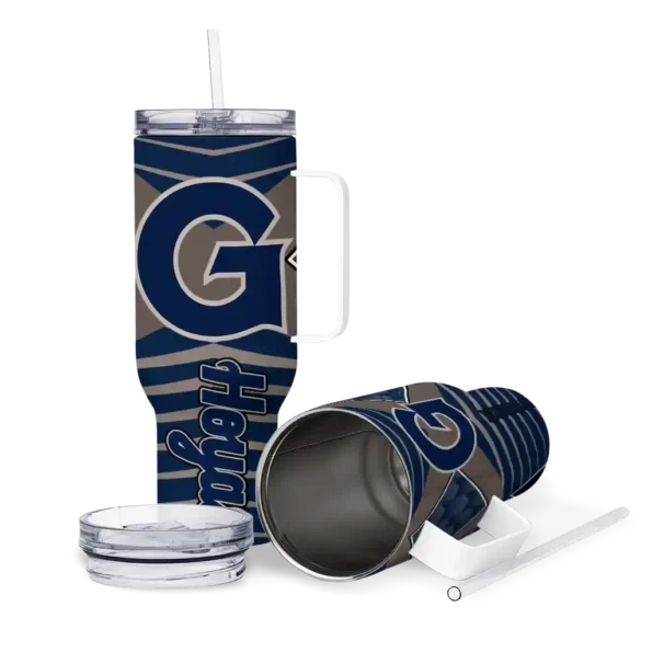 custom georgetown hoyas chevron layers blue curved tumbler high quality.webp