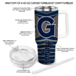 custom georgetown hoyas chevron layers blue curved tumbler best selling.webp
