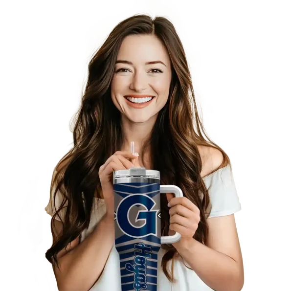 custom georgetown hoyas chevron layers blue curved tumbler premium grade.webp