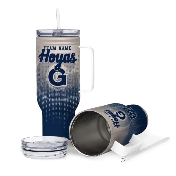 custom georgetown hoyas gradient dots blue curved tumbler high quality.webp