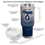 custom georgetown hoyas gradient dots blue curved tumbler best selling.webp