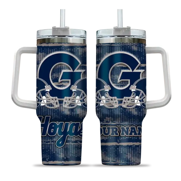 custom georgetown hoyas honey streaks blue curved tumbler best selling.webp