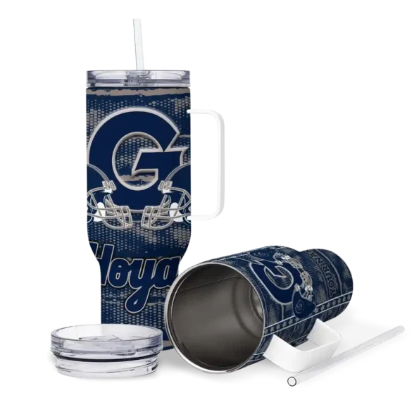 custom georgetown hoyas honey streaks blue curved tumbler high quality.webp