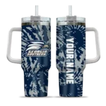 custom georgia southern eagles burst swirl blue curved tumbler best selling.webp