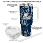 custom georgia southern eagles burst swirl blue curved tumbler best selling.webp