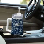 custom georgia southern eagles burst swirl blue curved tumbler best selling.webp