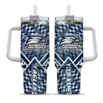 custom georgia southern eagles chevron angle blue curved tumbler best selling.webp