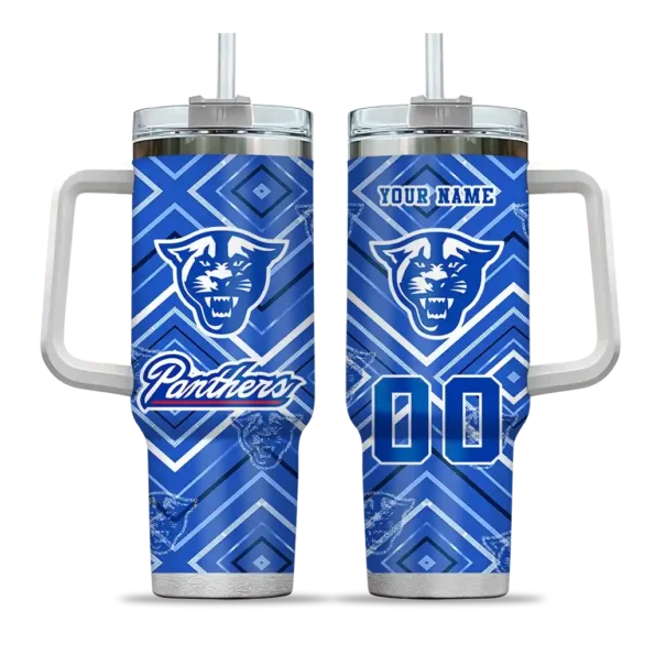 custom georgia state panthers bold diamonds blue curved tumbler best selling.webp
