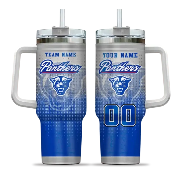 custom georgia state panthers gradient dots blue curved tumbler best selling.webp