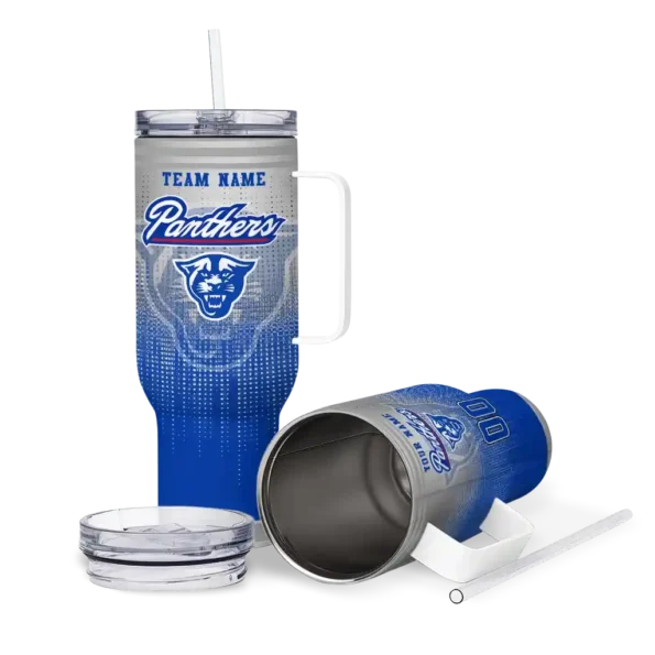 custom georgia state panthers gradient dots blue curved tumbler high quality.webp