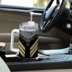 custom georgia tech yellow jackets arrow armor gold black curved tumbler best selling.webp